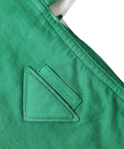 Prada Elegant Green Fabric Tote Bag