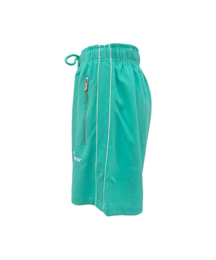 Pharmacy Industry Chic Green Bermuda Shorts with Side Stripes