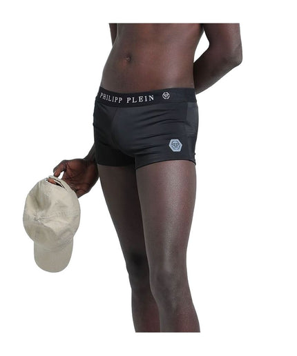 Philipp Plein Black Polyamide Men's Swimwear