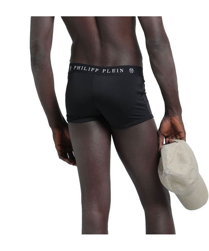 Philipp Plein Black Polyamide Men's Swimwear