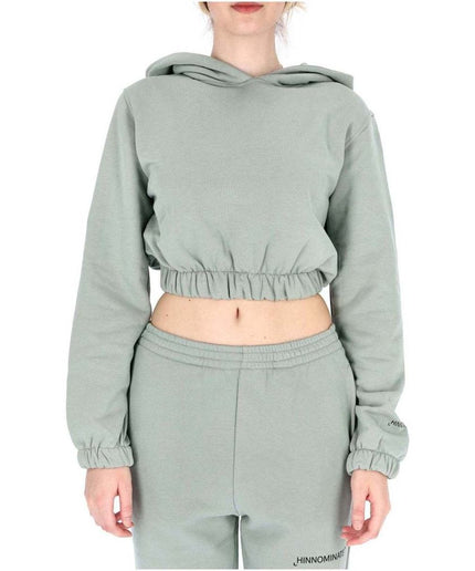 Hinnominate Chic Cropped Hooded Cotton Sweatshirt