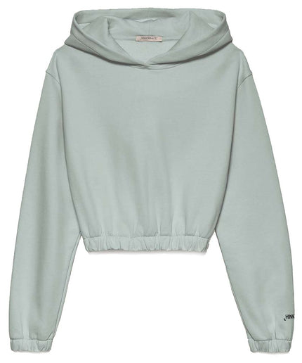 Hinnominate Chic Cropped Hooded Cotton Sweatshirt