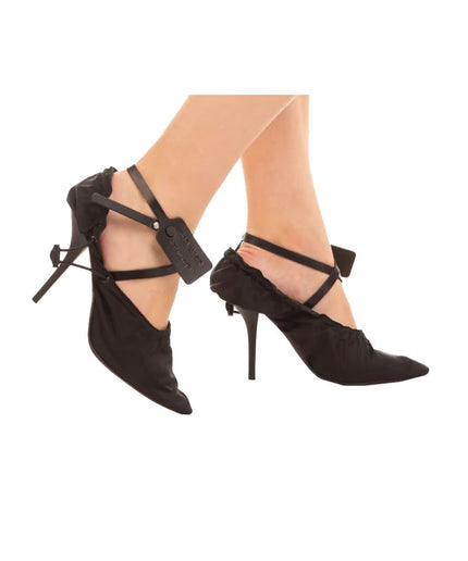 Off-White Chic Black Calfskin Pumps With Opaque Heel