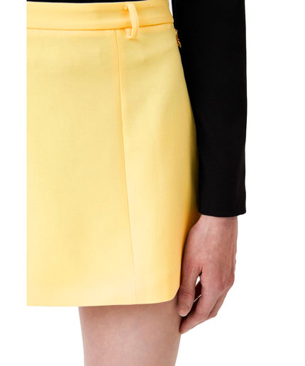 Patrizia Pepe Yellow Polyester Skirt