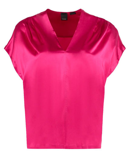 PINKO Elegant Fuchsia Silk Blend Blouse