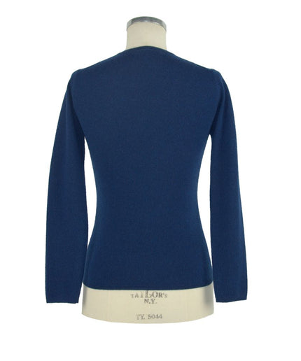 Emilio Romanelli Blue Cashmere Women Sweater