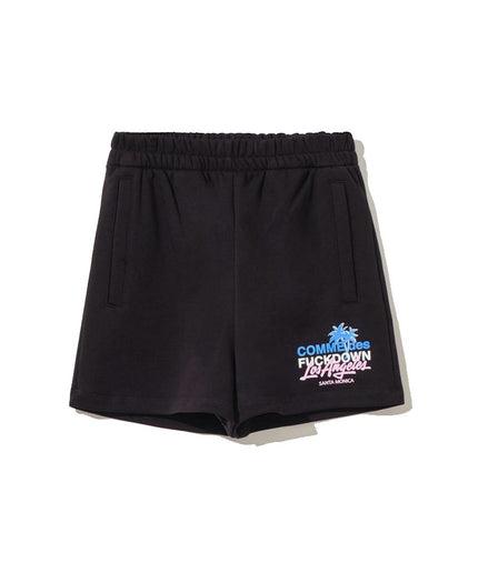 Comme Des Fuckdown Chic Black Cotton Shorts with Side Pockets