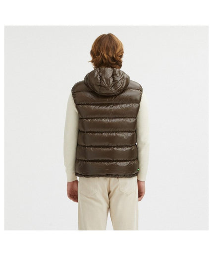 Centogrammi Brown Nylon Men's Reversible Vest