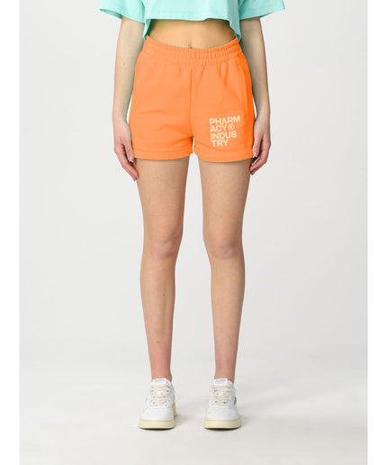 Pharmacy Industry Chic Orange Cotton Logo Shorts