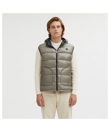 Centogrammi Gray Nylon Men's Reversible Vest