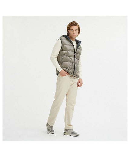 Centogrammi Gray Nylon Men's Reversible Vest