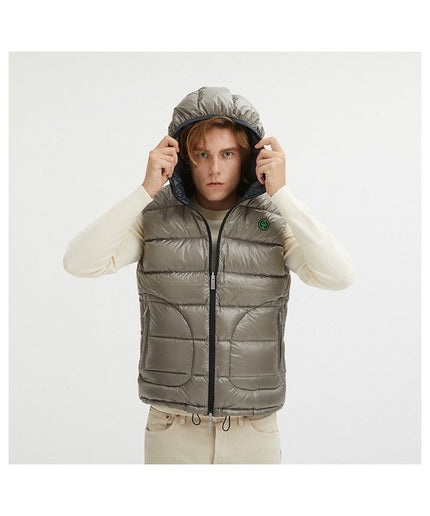 Centogrammi Gray Nylon Men's Reversible Vest