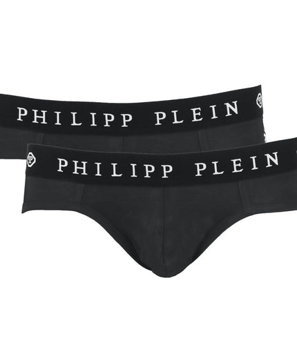 Philipp Plein Black Cotton Men Boxer Short Pack