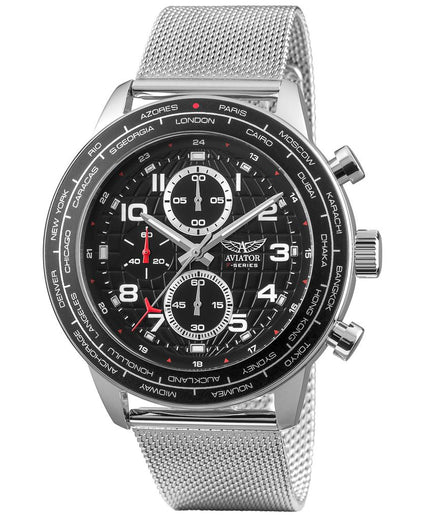 Aviator Silver Men Watch