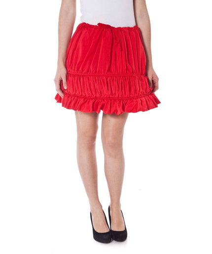 Denny Rose Red Polyester Skirt