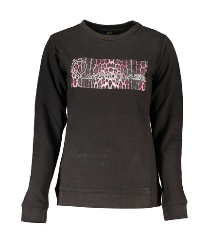 Cavalli Class Black Cotton Sweater