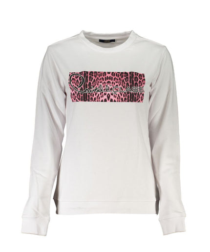 Cavalli Class White Cotton Sweater