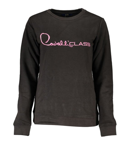 Cavalli Class Black Cotton Sweater