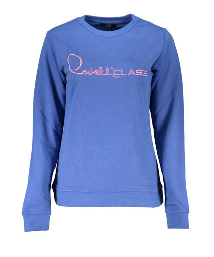 Cavalli Class Blue Cotton Sweater