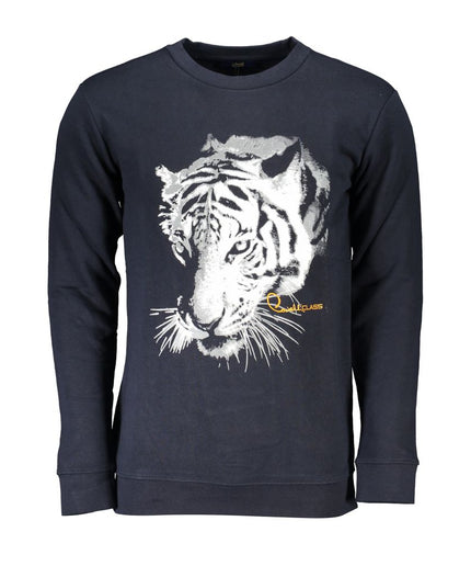 Cavalli Class Blue Cotton Sweater