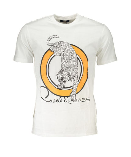 Cavalli Class White Cotton T-Shirt