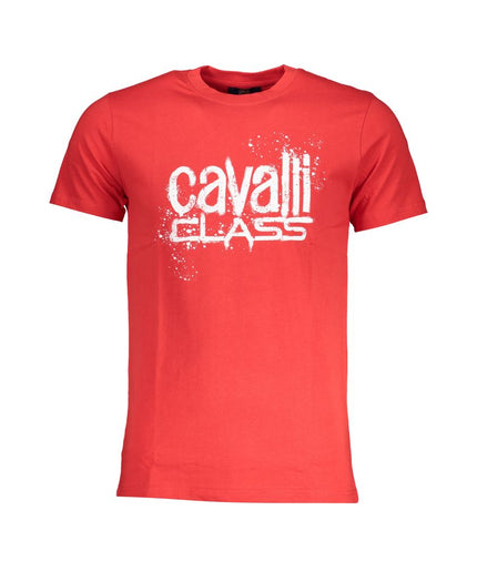 Cavalli Class Red Cotton T-Shirt