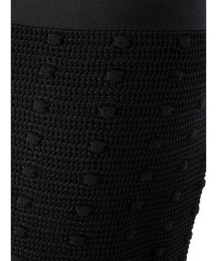 Bottega Veneta Elegant Black Cotton Skirt