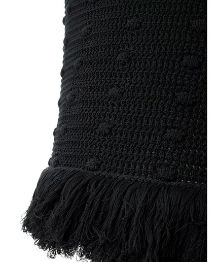 Bottega Veneta Elegant Black Cotton Skirt