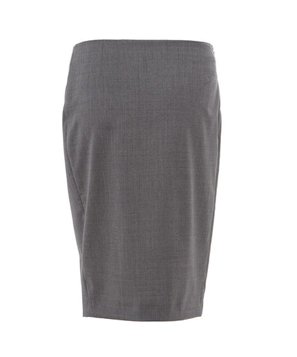 Lardini Chic Gray Wool Pencil Skirt