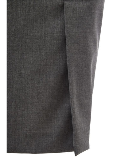 Lardini Chic Gray Wool Pencil Skirt