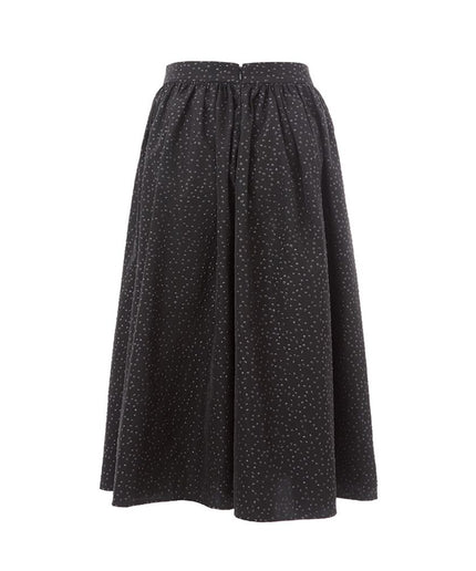 Lardini Elegant Black Polyethylene Midi Skirt