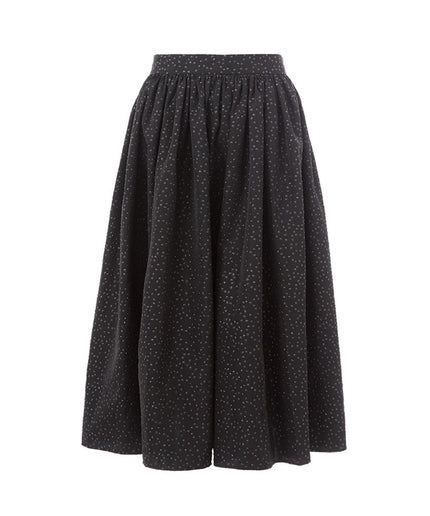 Lardini Elegant Black Polyethylene Midi Skirt