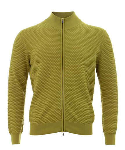 Gran Sasso Elegant Yellow Cotton Cardigan for Men