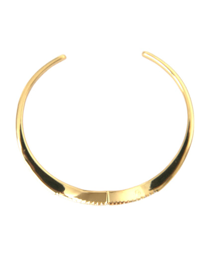 Nialaya Arched Wing Cuff Skyfall Gold CZ 925 Bracelet