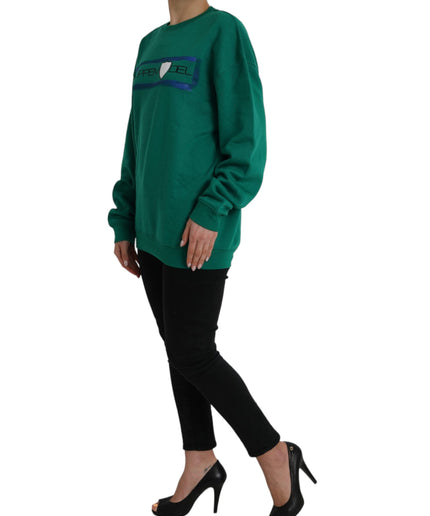 Philippe Model Green Cotton Logo Print Long Sleeves Pullover Sweater