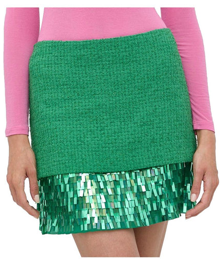 PINKO Green Cotton Skirt