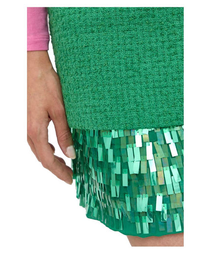 PINKO Green Cotton Skirt