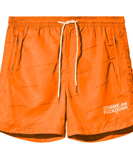 Comme Des Fuckdown Orange Polyester Men's Bermuda Short