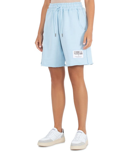 Comme Des Fuckdown Light Blue Cotton Short