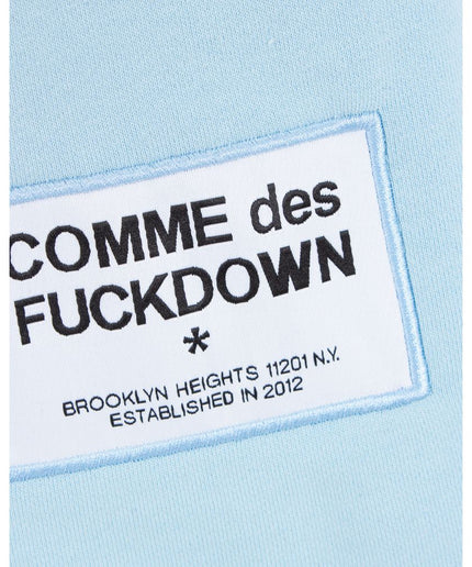 Comme Des Fuckdown Light Blue Cotton Short