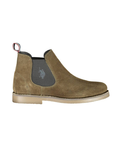 U.S. POLO ASSN. Green Leather Men Ankle Boot