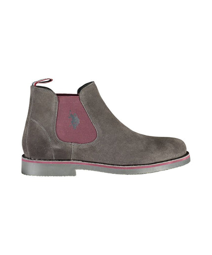 U.S. POLO ASSN. Gray Leather Men Boot