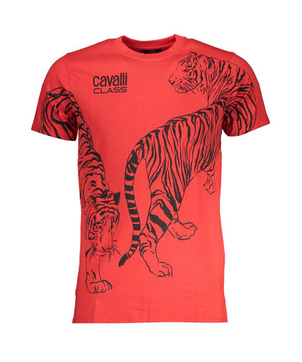 Cavalli Class Red Cotton T-Shirt