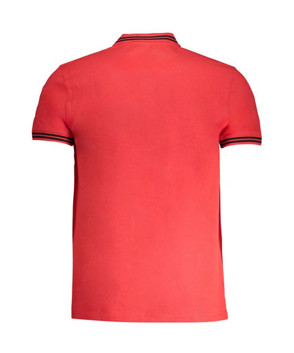 Cavalli Class Red Cotton Polo Shirt