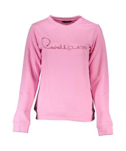 Cavalli Class Pink Cotton Sweater