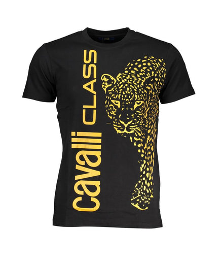 Cavalli Class Black Cotton T-Shirt