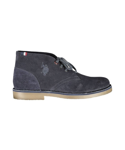 U.S. POLO ASSN. Blue Leather Men Ankle Boot