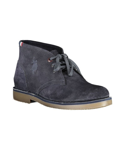 U.S. POLO ASSN. Blue Leather Men Ankle Boot