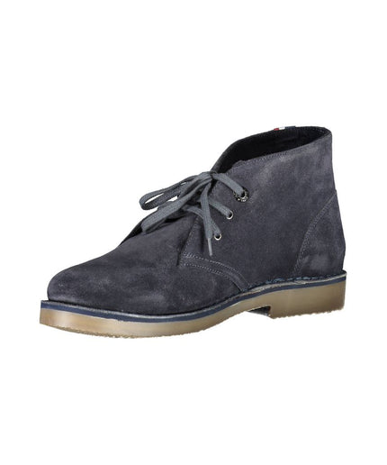 U.S. POLO ASSN. Blue Leather Men Ankle Boot