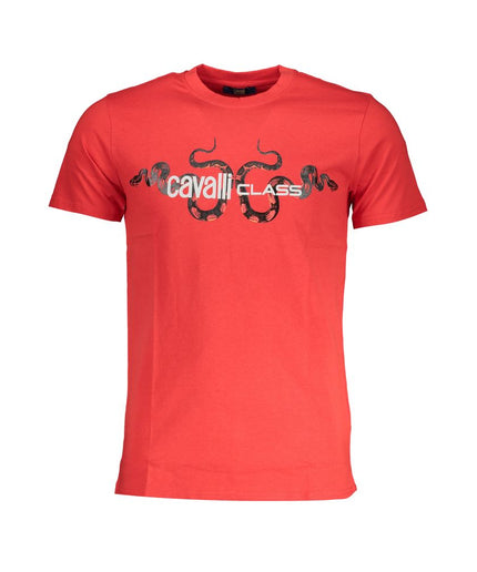 Cavalli Class Red Cotton T-Shirt